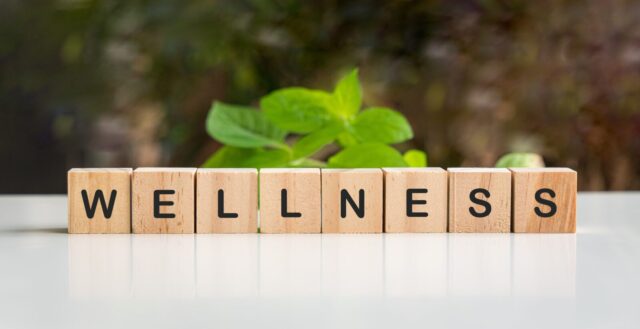 wellness,sign,on,wood,cubes,with,nature,background.