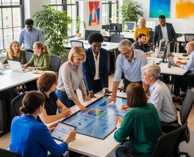 future,of,workforce:,multigenerational,,multiracial,group,of,people,in,high