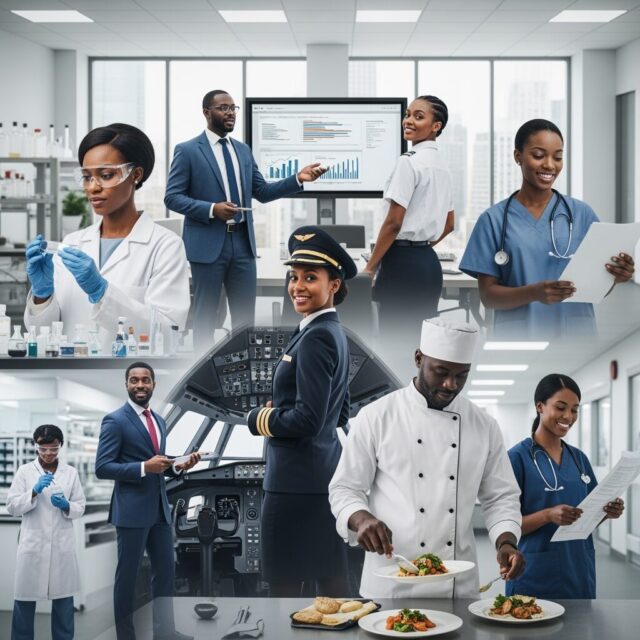 black,people,in,a,variety,of,professional,fields