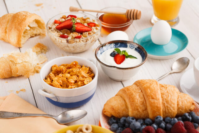 rich,continental,breakfast,menu.,delicious,natural,food,for,tasty,morning